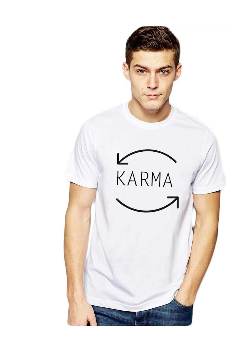 THEICONIC Tricou barbati alb - Karma - Pled.ro