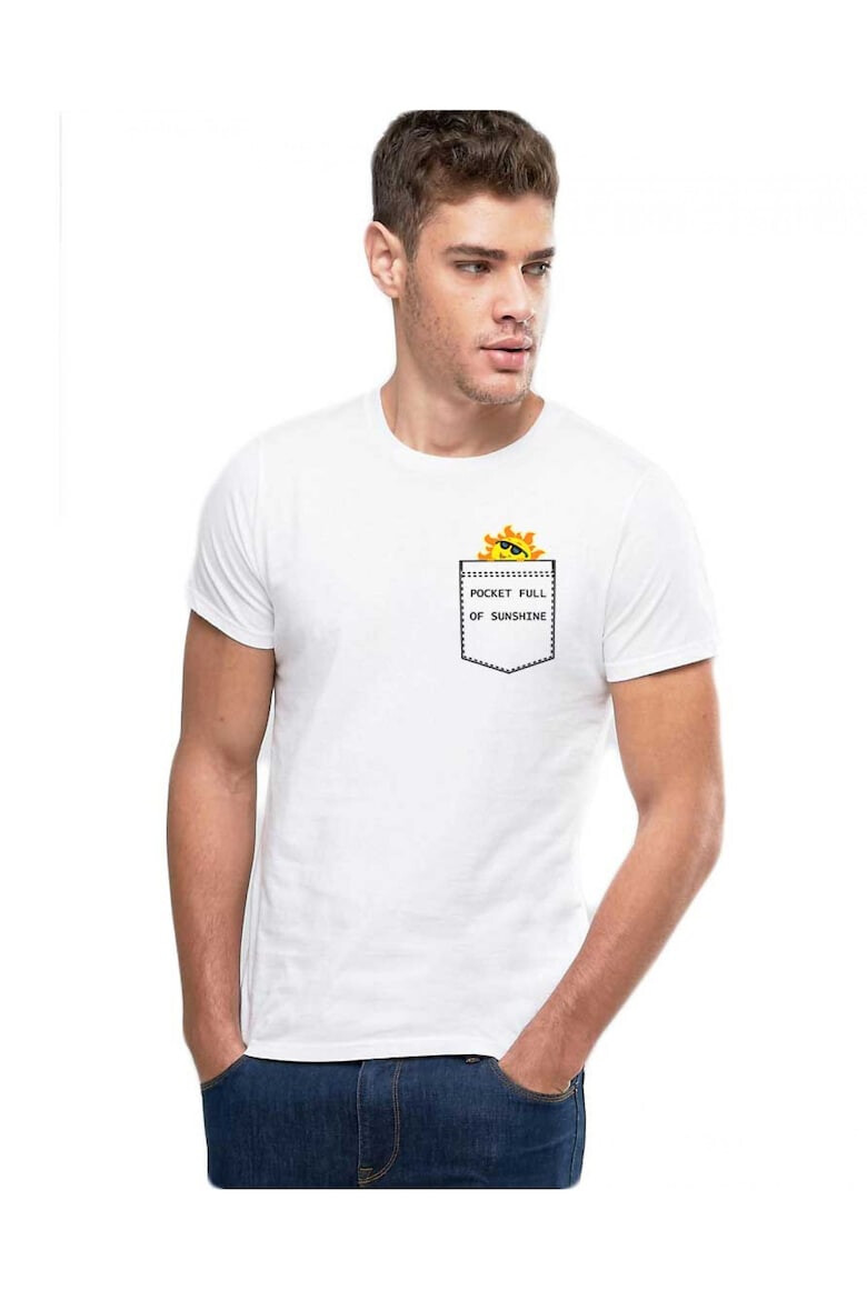 THEICONIC Tricou barbati alb - Sunshine - Pled.ro