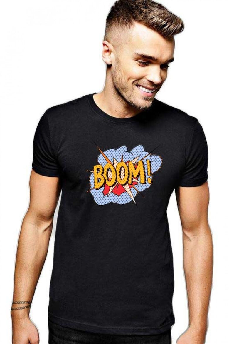 THEICONIC Tricou barbati negru - Boom - Pled.ro