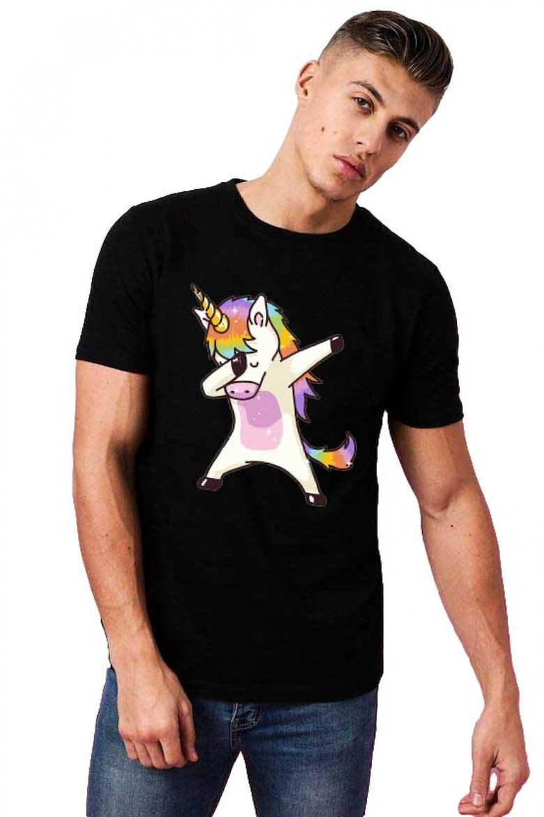 THEICONIC Tricou barbati negru - Cool Unicorn - Pled.ro