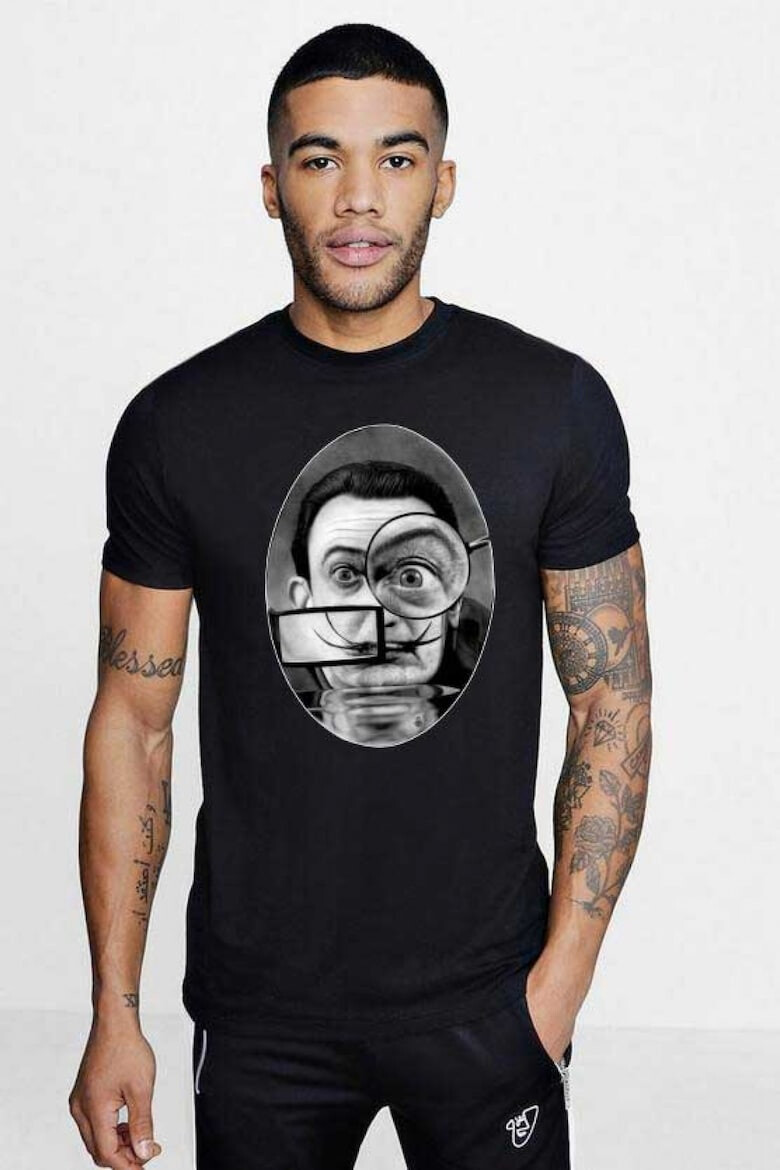 THEICONIC Tricou barbati negru - Dali - The Watcher - Pled.ro