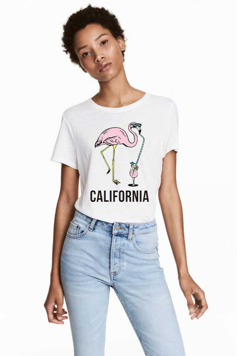 THEICONIC Tricou dama alb - California - Pled.ro