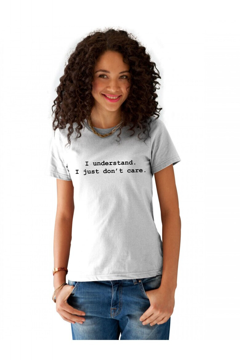 THEICONIC Tricou dama alb - I understand - Pled.ro