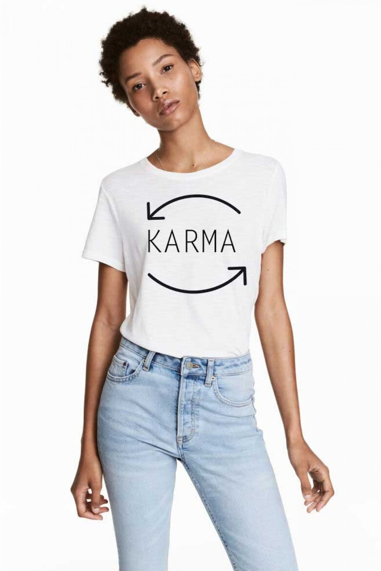 THEICONIC Tricou dama alb - Karma - Pled.ro