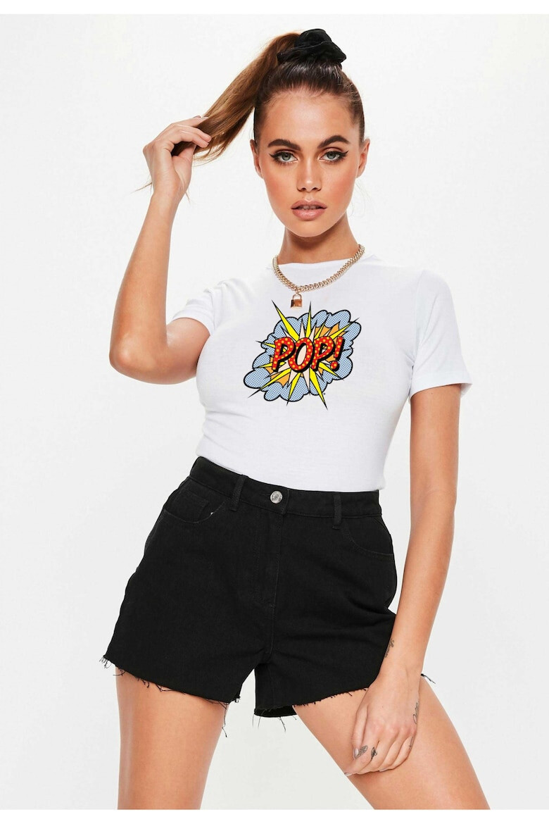 THEICONIC Tricou dama alb - POP - Pled.ro