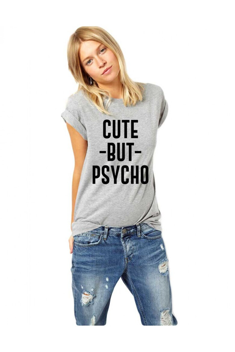 THEICONIC Tricou dama - Cute But PSYCHO - Pled.ro