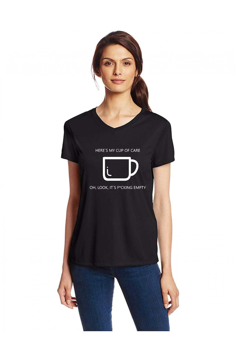 THEICONIC Tricou dama negru - Cup of care - Pled.ro