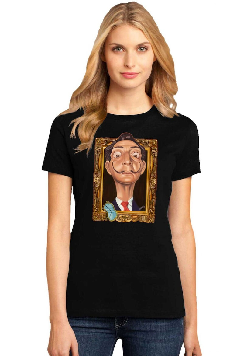 THEICONIC Tricou dama negru - Dali - Frame - Pled.ro