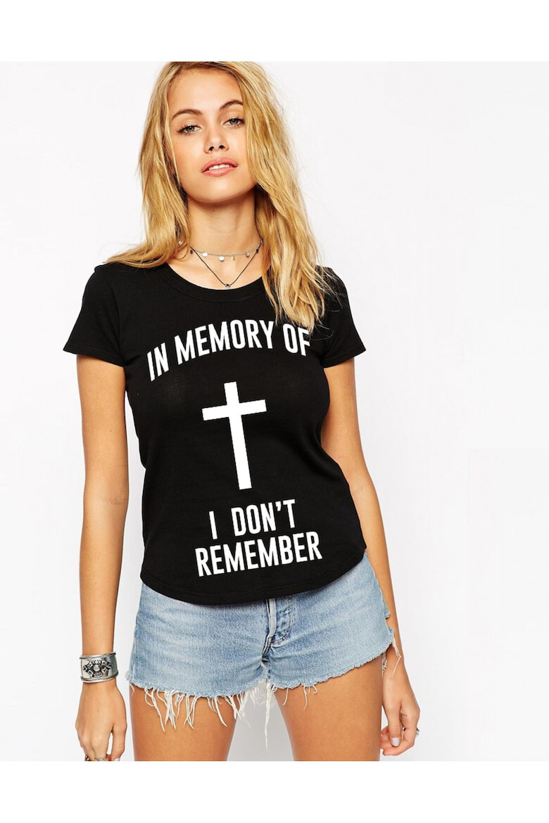 THEICONIC Tricou dama negru - In memory - Pled.ro