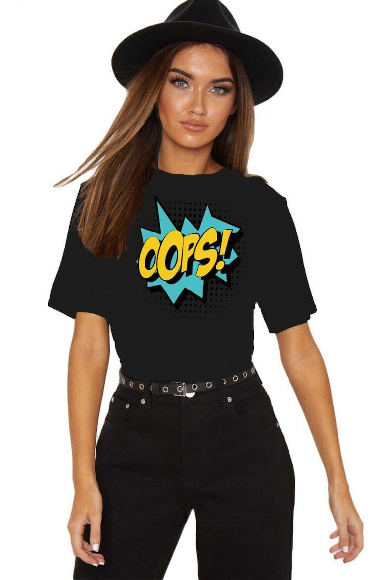 THEICONIC Tricou dama negru - Oops - Pled.ro