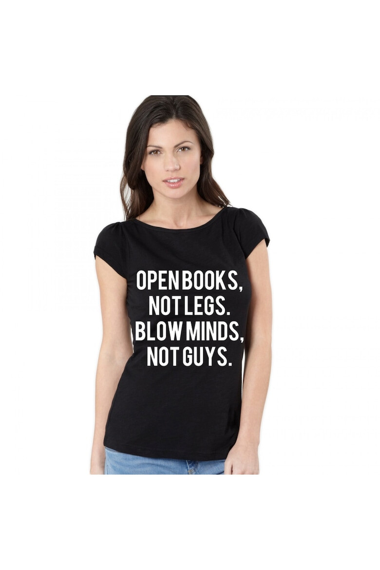 THEICONIC Tricou dama negru - Open Books - Pled.ro