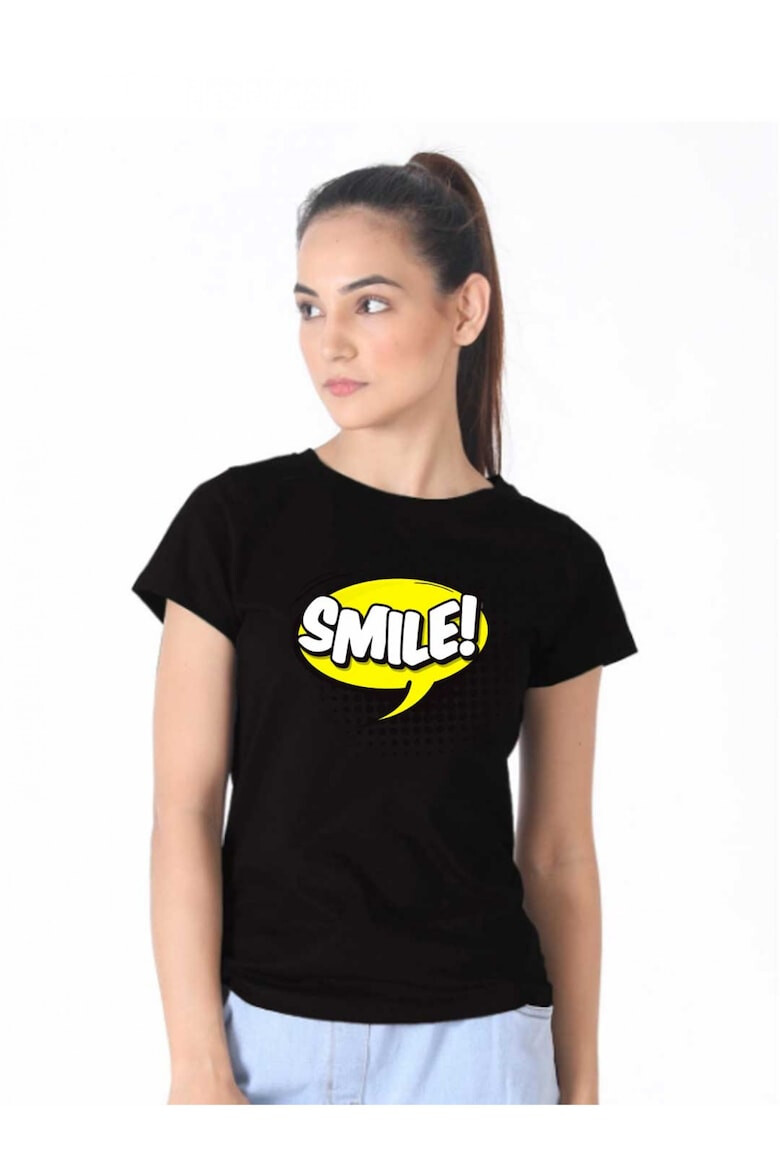 THEICONIC Tricou dama negru - Smile - Pled.ro