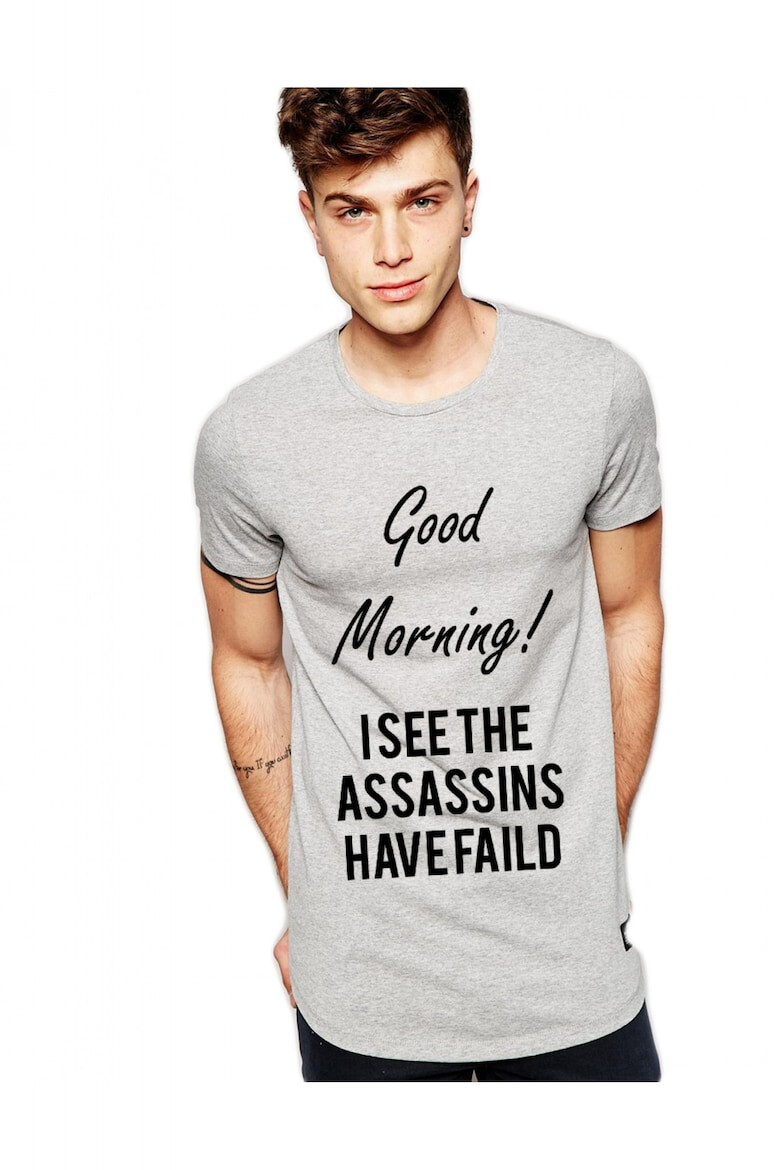 THEICONIC Tricou gri barbati - Assassins faild - Pled.ro