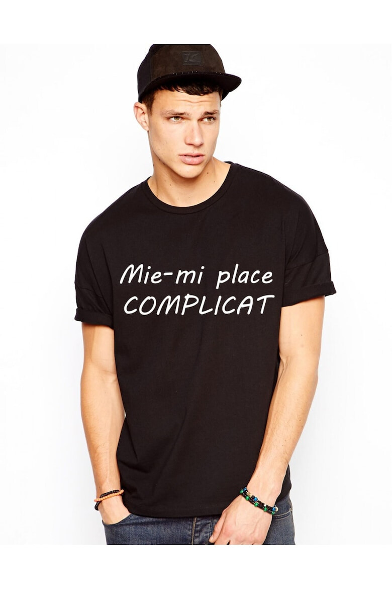 THEICONIC Tricou "Mie-mi place complicat" - Negru - Pled.ro