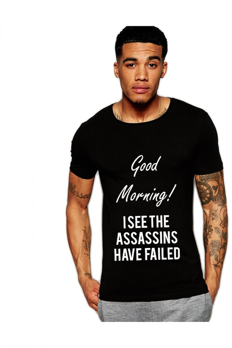 THEICONIC Tricou negru barbati - Assassins faild - Pled.ro