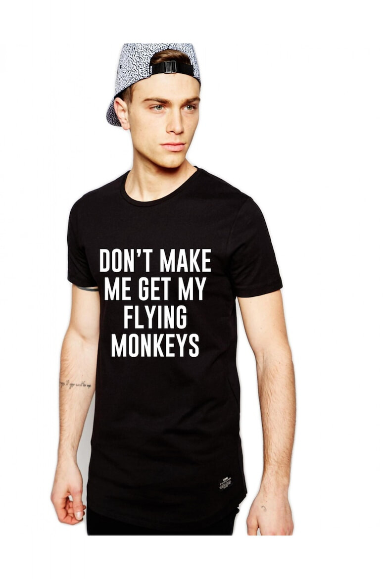 THEICONIC Tricou negru barbati - Flying Monkeys - Pled.ro