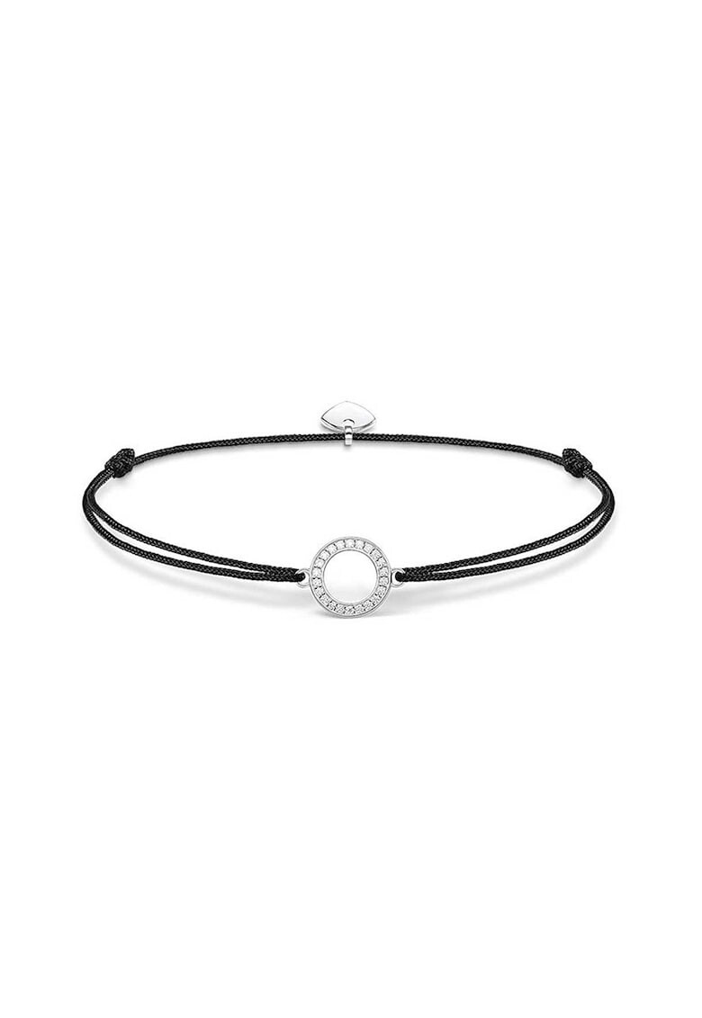 Thomas Sabo Bratara de argint veritabil 925 cu talisman circular si inchidere cu nod glisant - Pled.ro