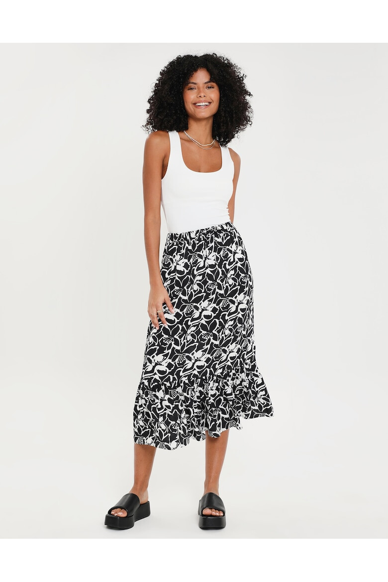 Threadbare Fusta midi evazata Frill Rain 7567 - Pled.ro