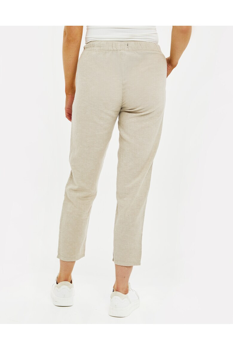 Threadbare Pantaloni crop din amestec de in Pukka 3955 - Pled.ro