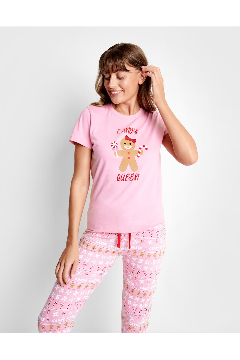 Threadbare Pijama cu imprimeu grafic Candy Queen - Pled.ro