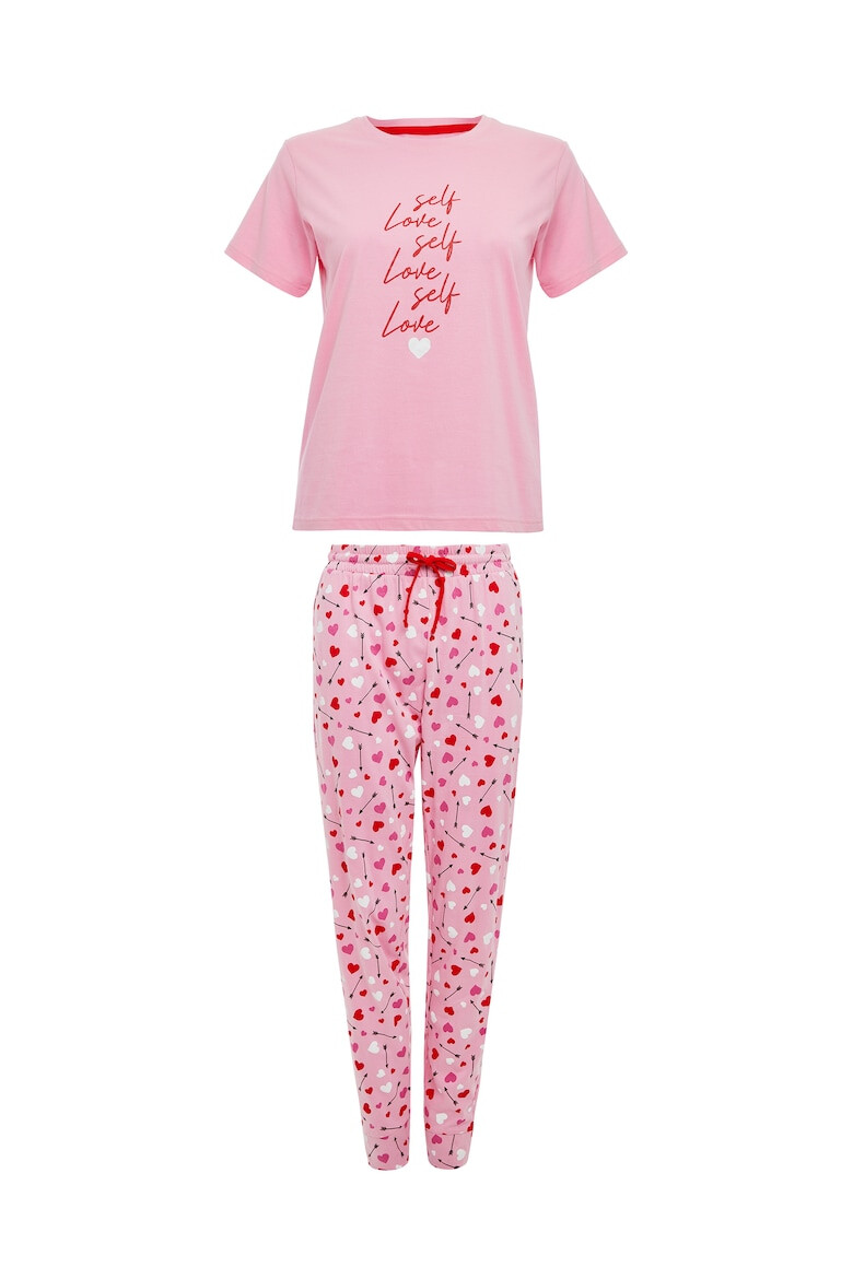 Threadbare Pijama cu imprimeu Kisses - Pled.ro