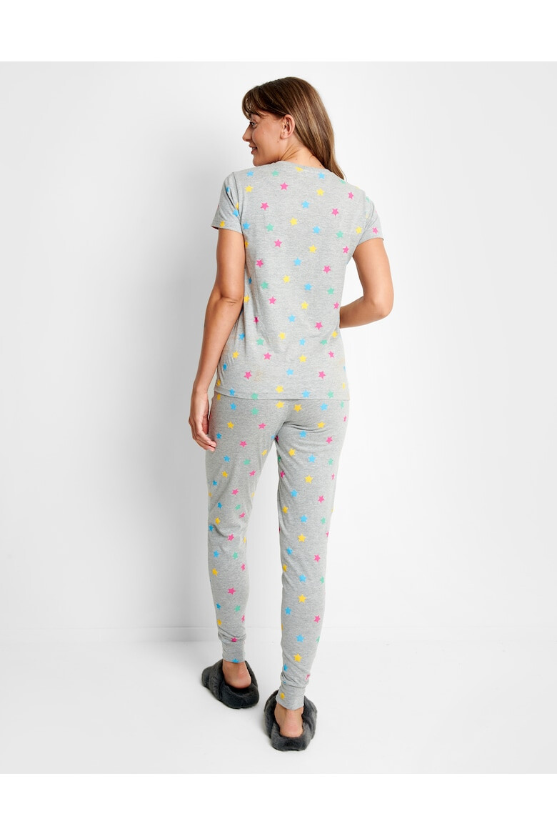 Threadbare Pijama cu maneci scurte si imprimeu cu stele Rainstar 4067 - Pled.ro