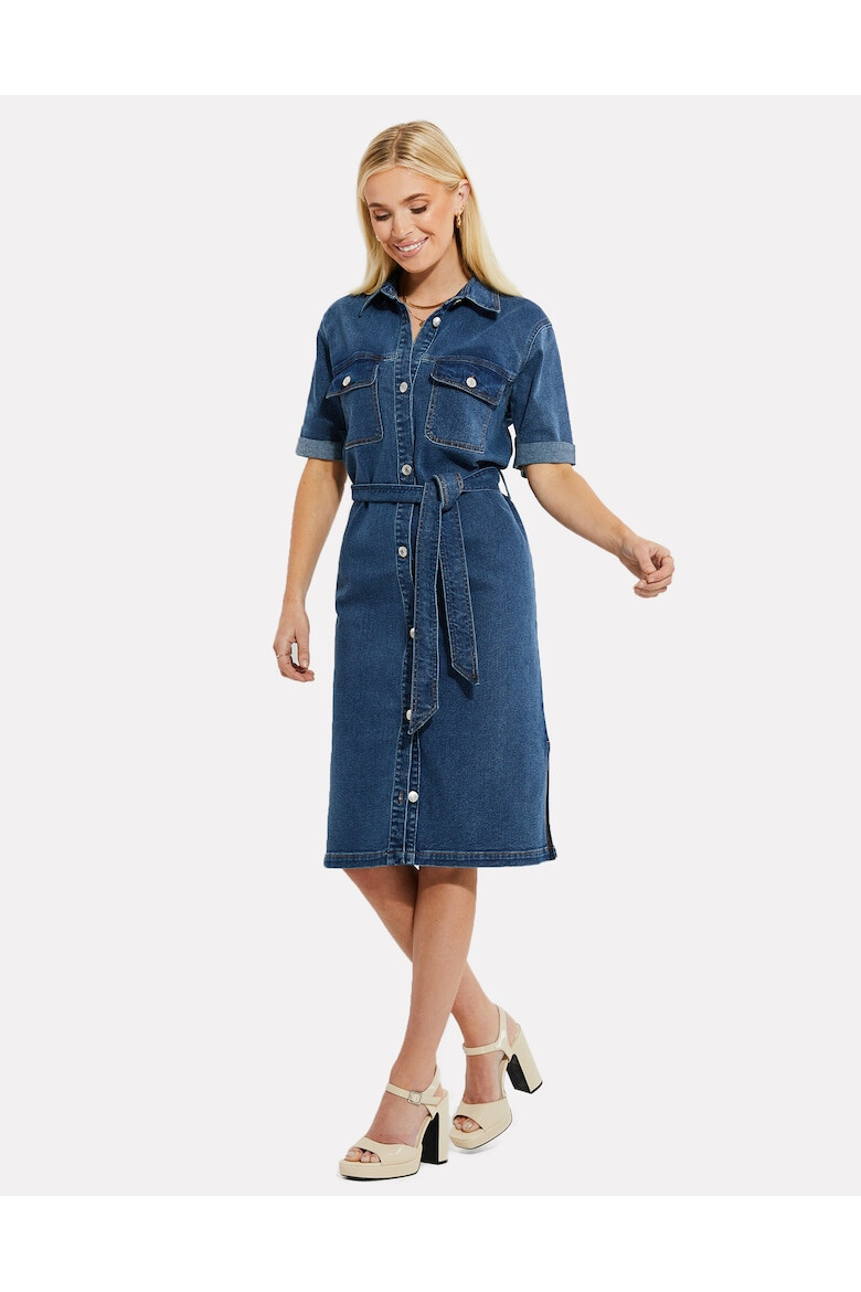 Threadbare Rochie de denim cu maneci scurte Vienna 3847 - Pled.ro