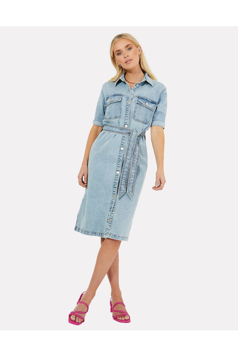 Threadbare Rochie de denim cu maneci scurte Vienna 3847 - Pled.ro