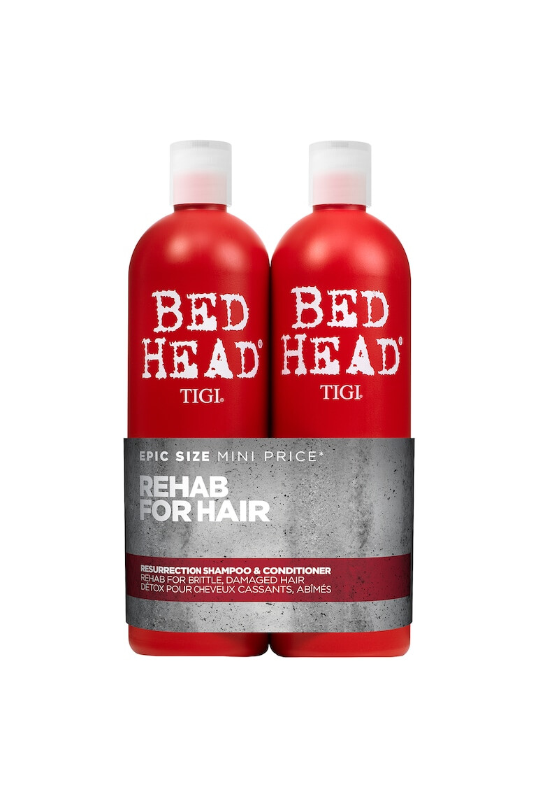 Tigi Set ingrijire par Bed Head Resurrection pentru par deteriorat: Sampon 750 ml + Balsam 750 ml - Pled.ro