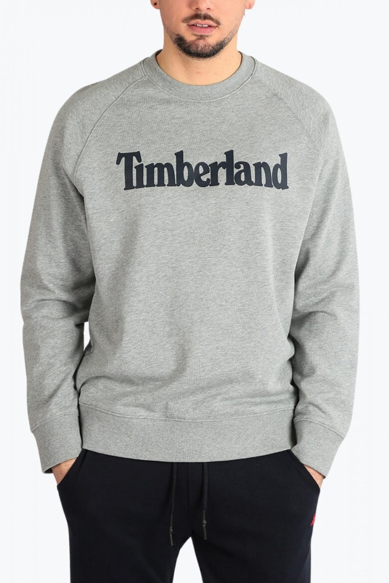 Timberland Bluza barbati cu decolteu rotund si imprimeu cu logo gri 51313 - Pled.ro