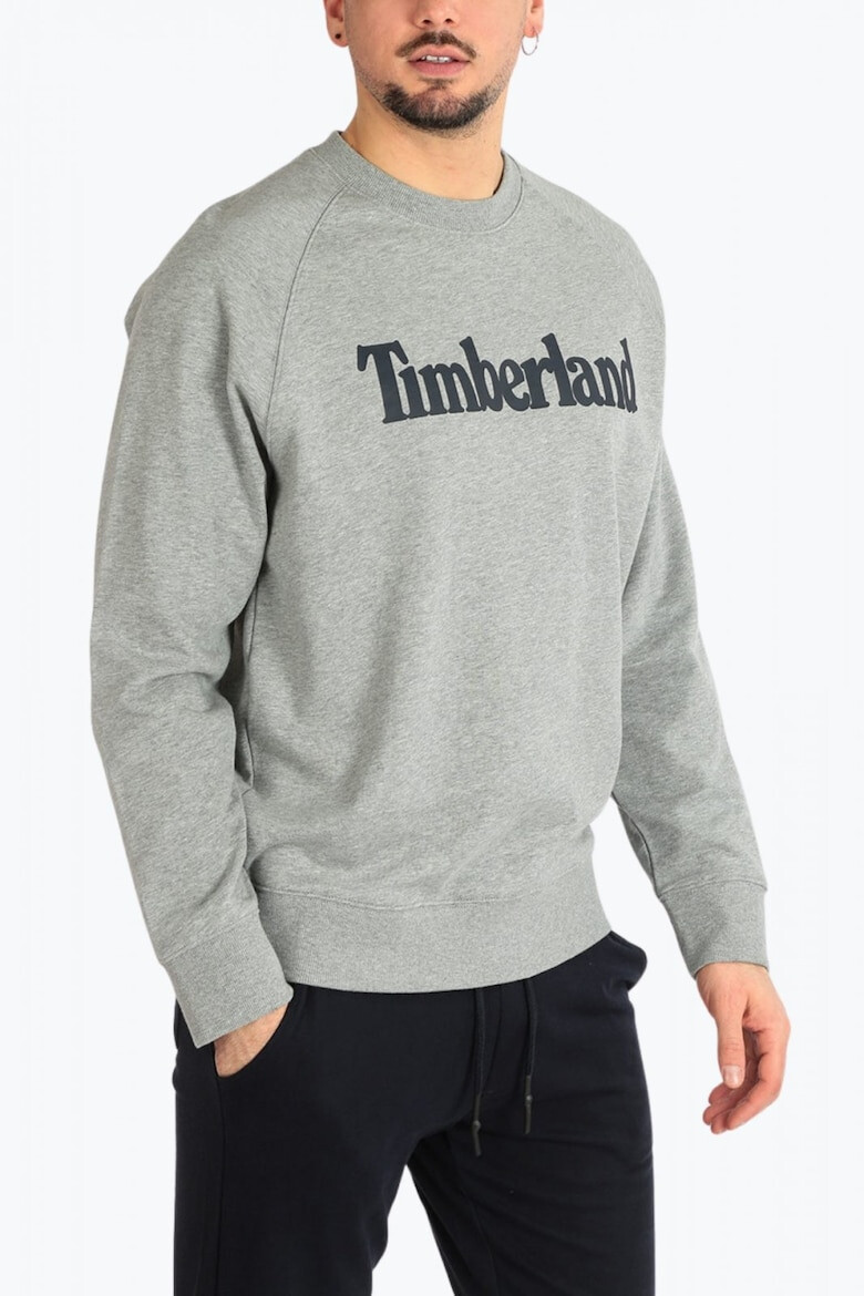 Timberland Bluza barbati cu decolteu rotund si imprimeu cu logo gri 51313 - Pled.ro