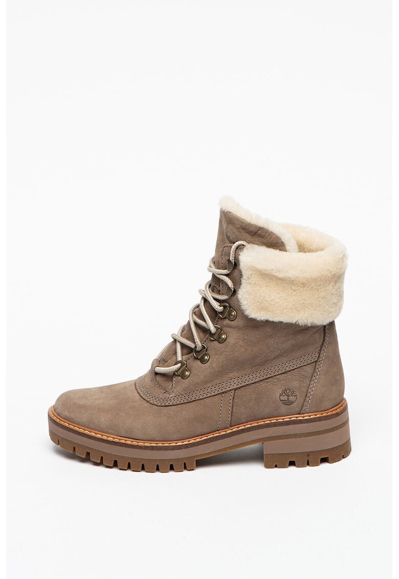 Timberland Bocanci cu garnitura de blana shearling sintetica Courmayeur Valley - Pled.ro