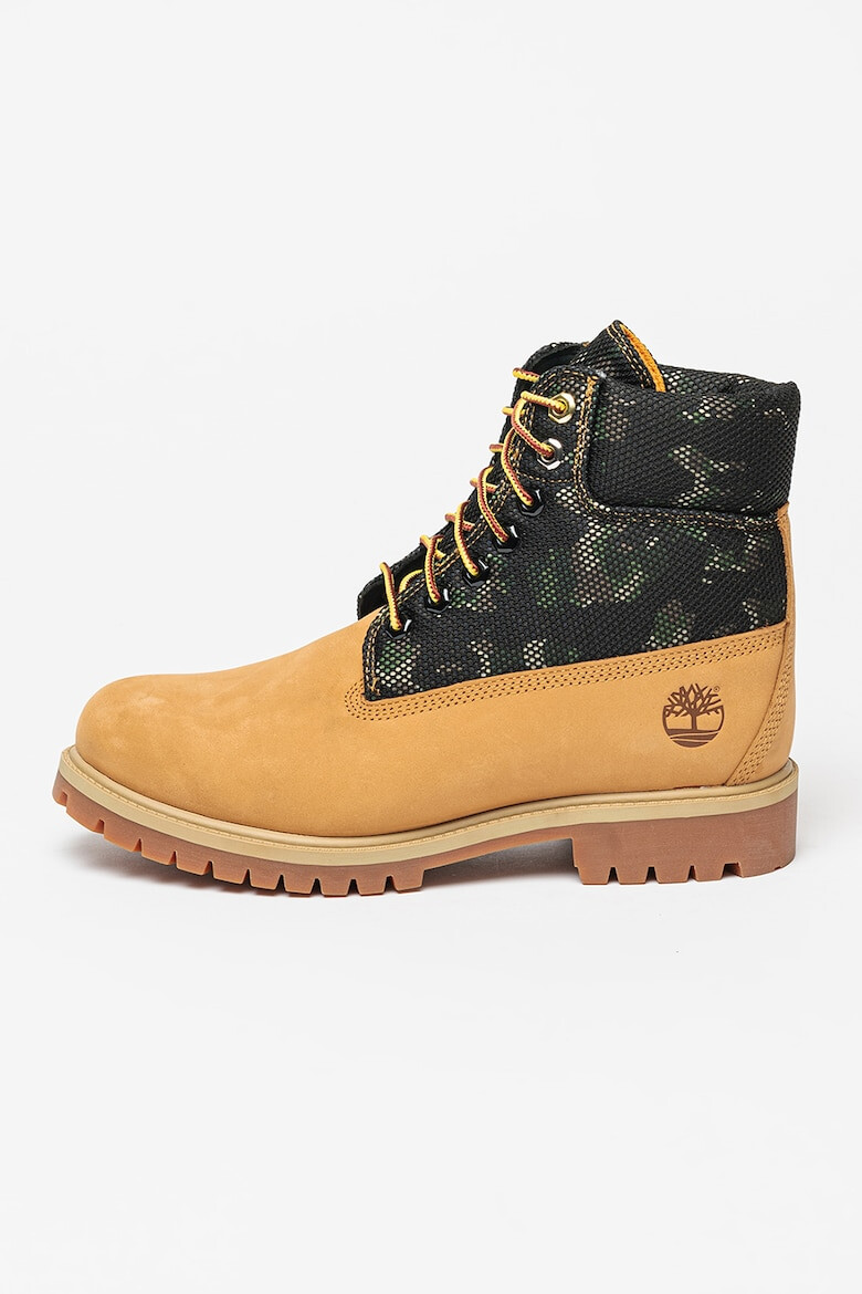 Timberland Bocanci impermeabili de piele nabuc si material textil Heritage - Pled.ro