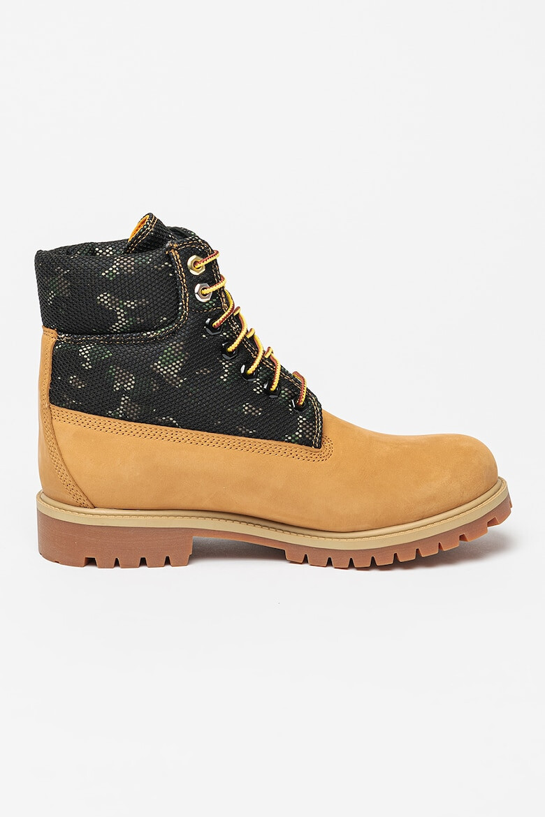 Timberland Bocanci impermeabili de piele nabuc si material textil Heritage - Pled.ro