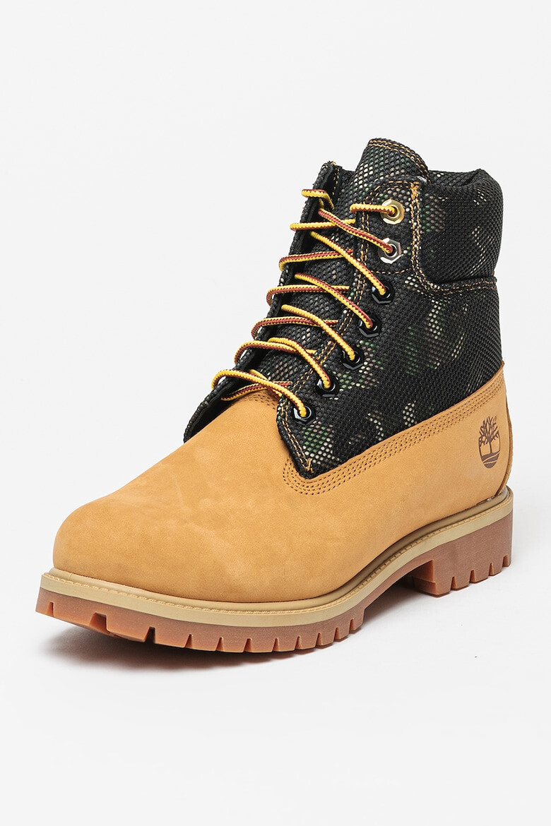 Timberland Bocanci impermeabili de piele nabuc si material textil Heritage - Pled.ro