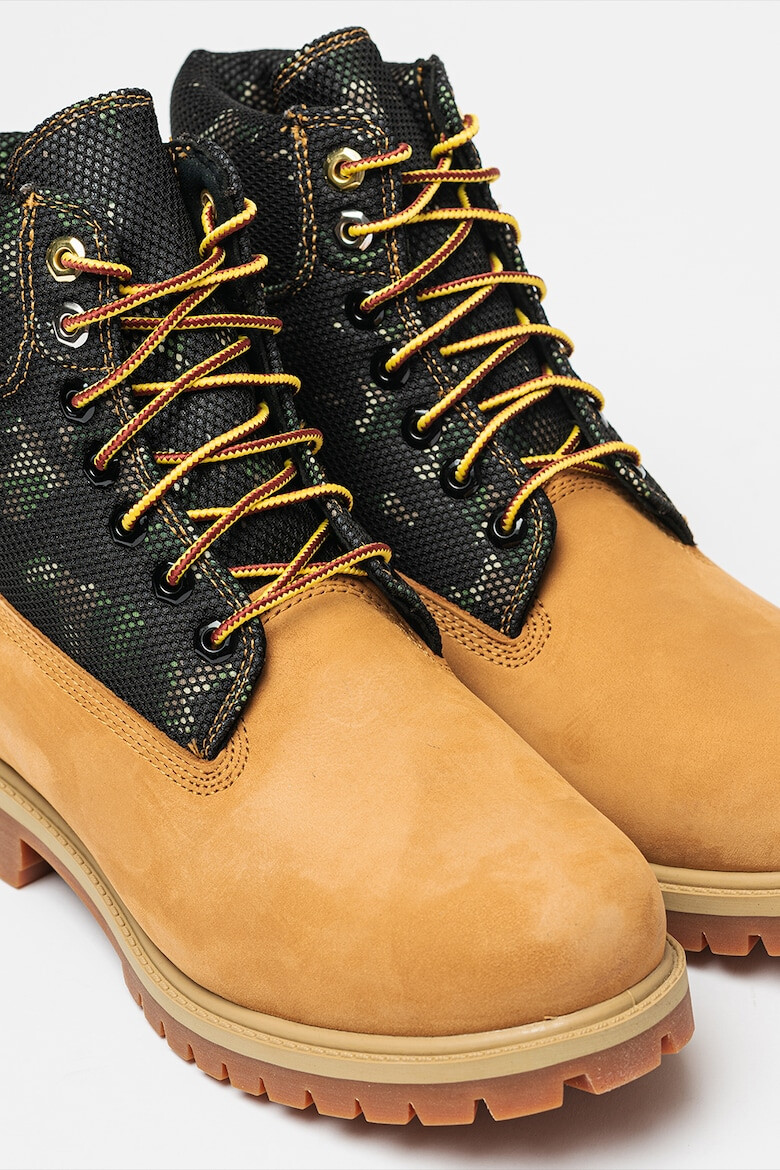 Timberland Bocanci impermeabili de piele nabuc si material textil Heritage - Pled.ro