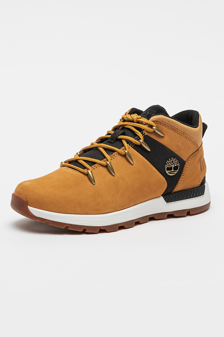 Timberland Pantofi de piele nabuc cu logo pentru trekking - Pled.ro