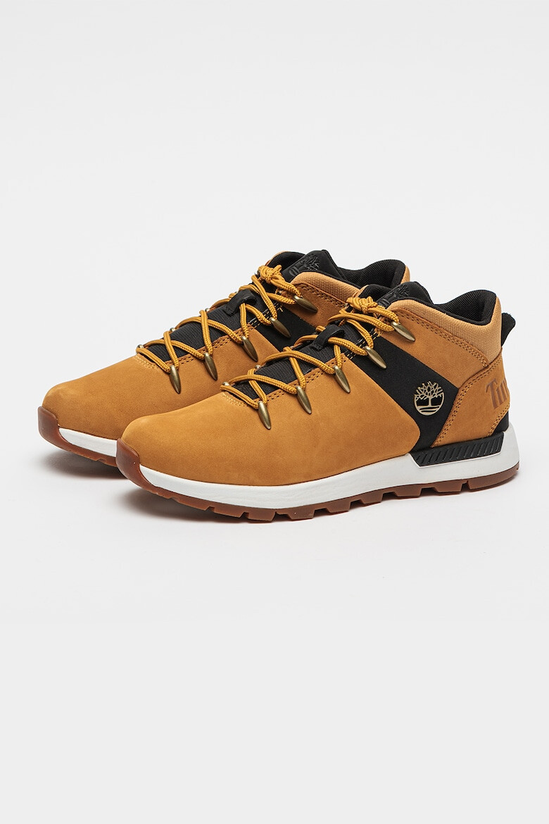 Timberland Pantofi de piele nabuc cu logo pentru trekking - Pled.ro