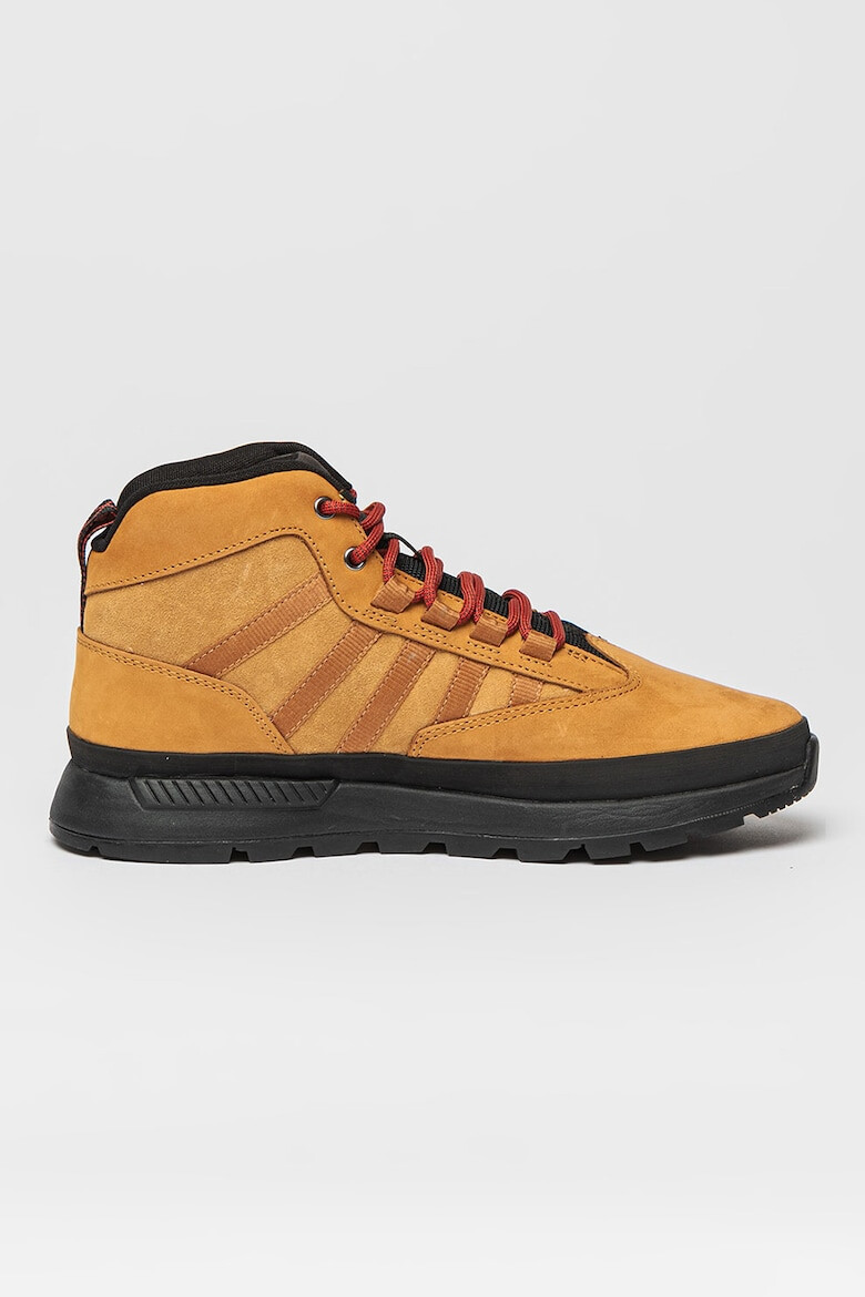 Timberland Pantofi sport mid-high de piele nabuc cu insertii textile si piele intoarsa Euro Trekker - Pled.ro