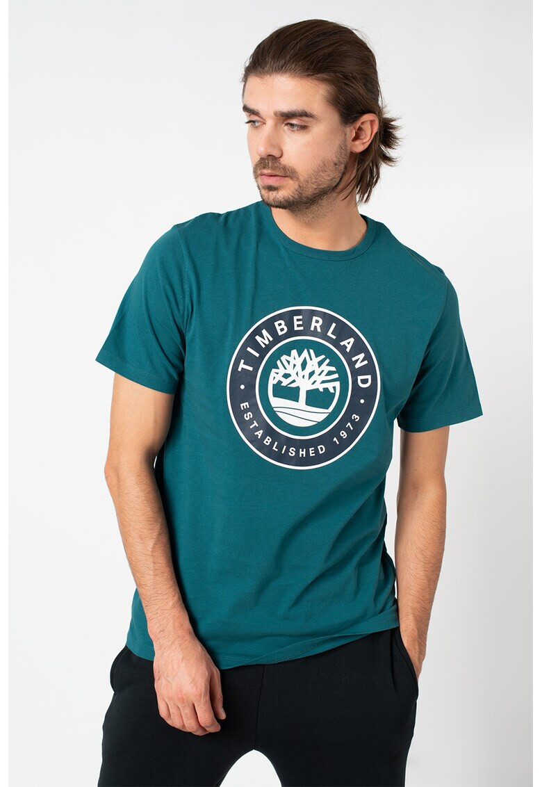 Timberland Tricou cu decolteu la baza gatului si imprimeu logo - Pled.ro