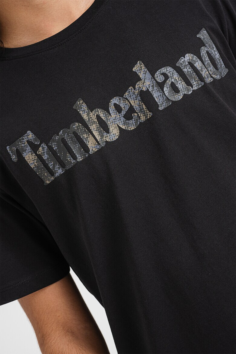 Timberland Tricou din bumbac organic cu imprimeu logo Seasonal Camo - Pled.ro