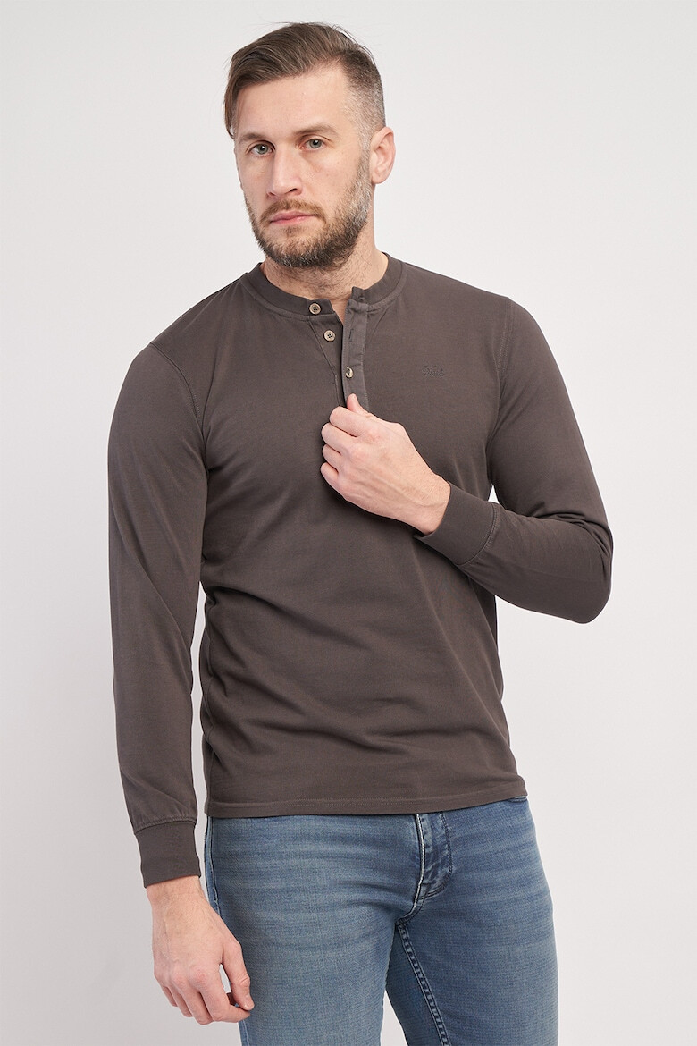 Timeout Bluza Henley de bumbac - Pled.ro