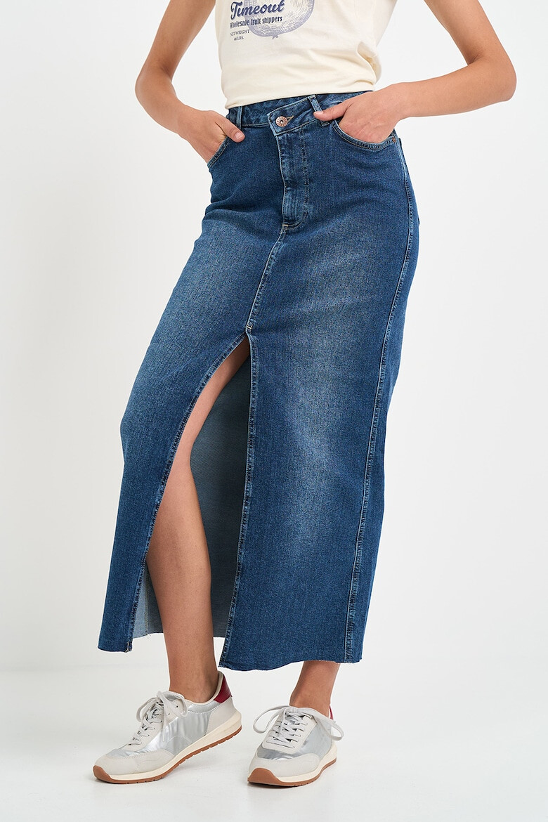 Timeout Fusta de denim cu slit frontal - Pled.ro