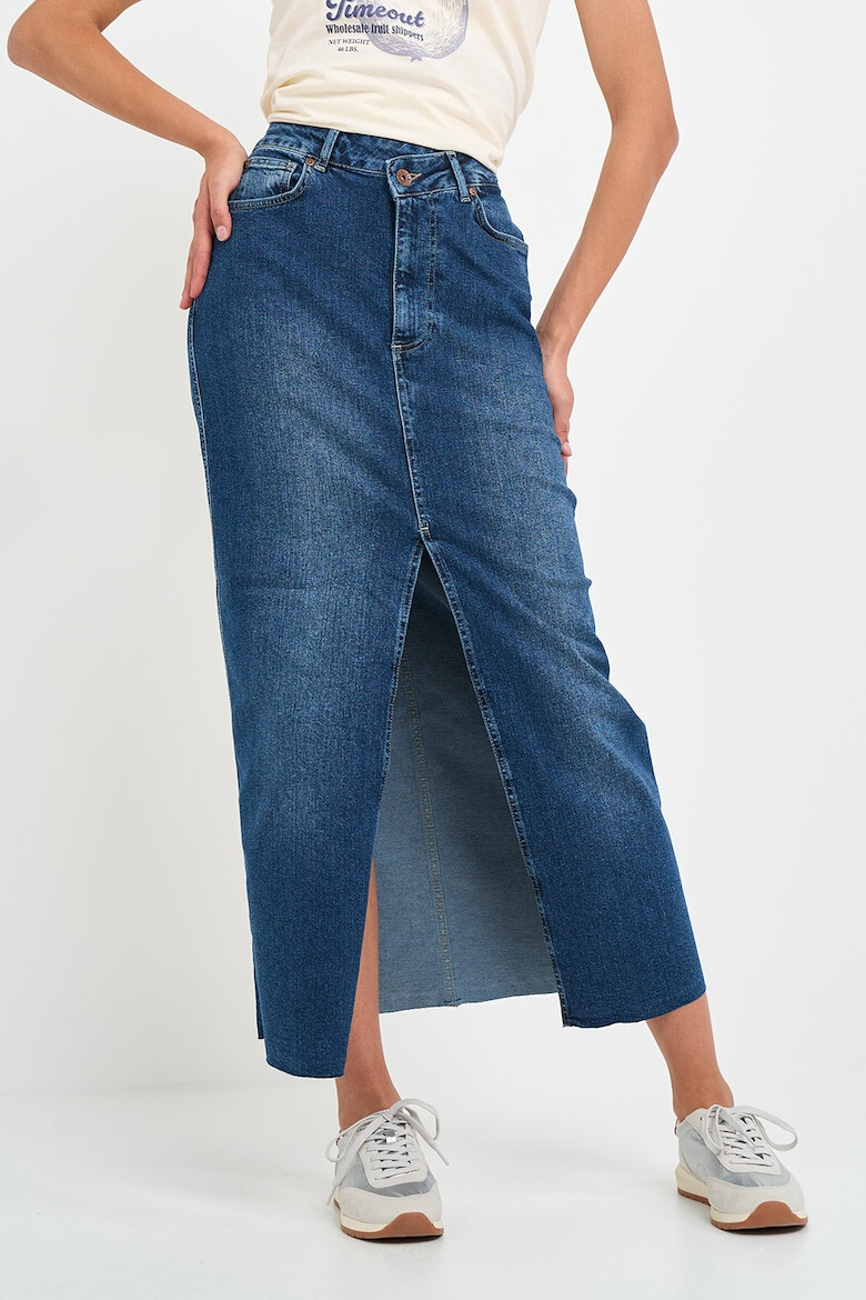 Timeout Fusta de denim cu slit frontal - Pled.ro