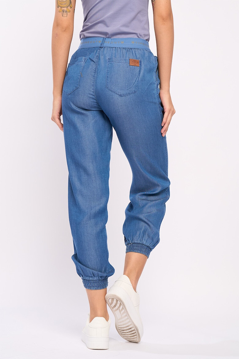 Timeout Pantaloni crop conici din chambray - Pled.ro