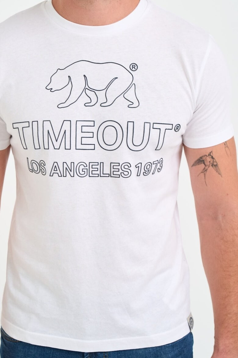 Timeout Tricou barbat cu imprimeu logo Albdwqfxzg - Pled.ro