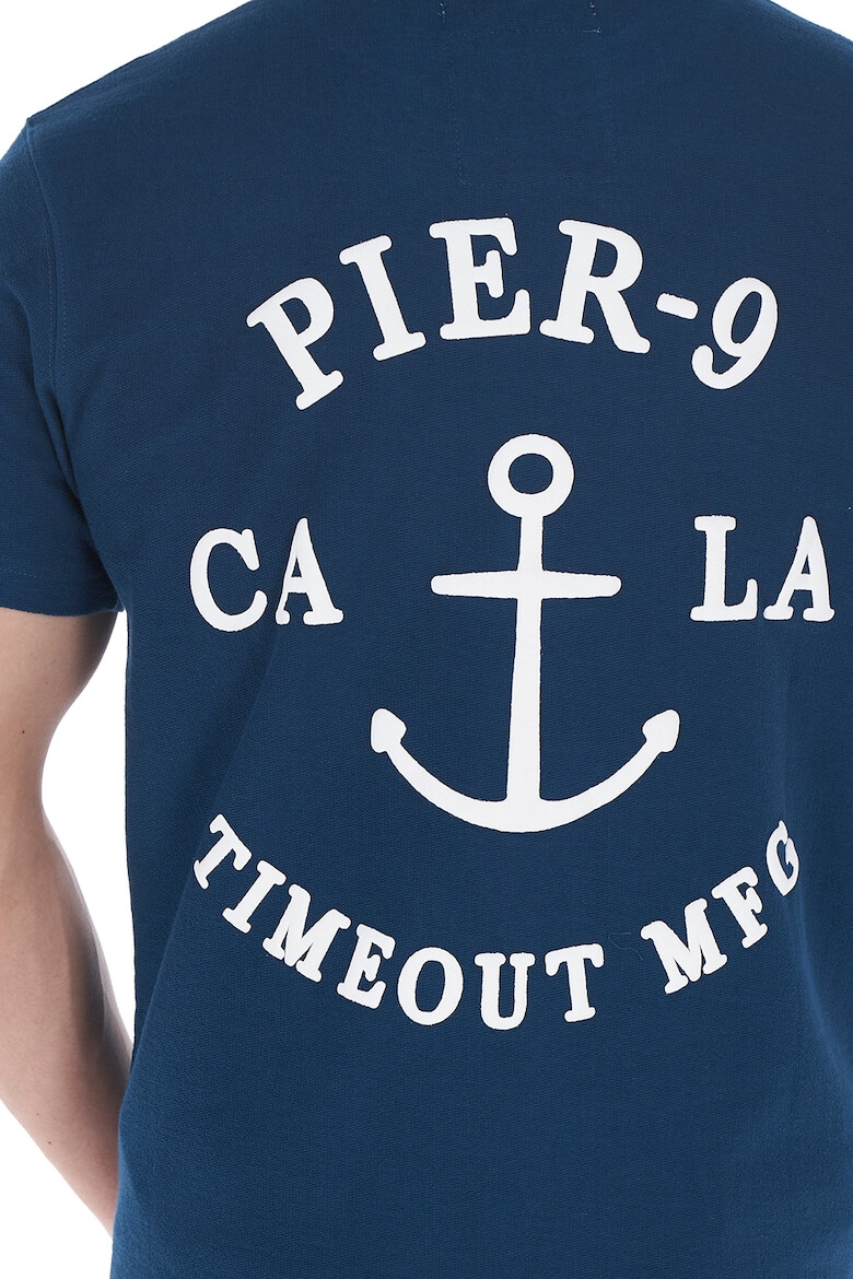 Timeout Tricou de bumbac cu decolteu la baza gatului - Pled.ro