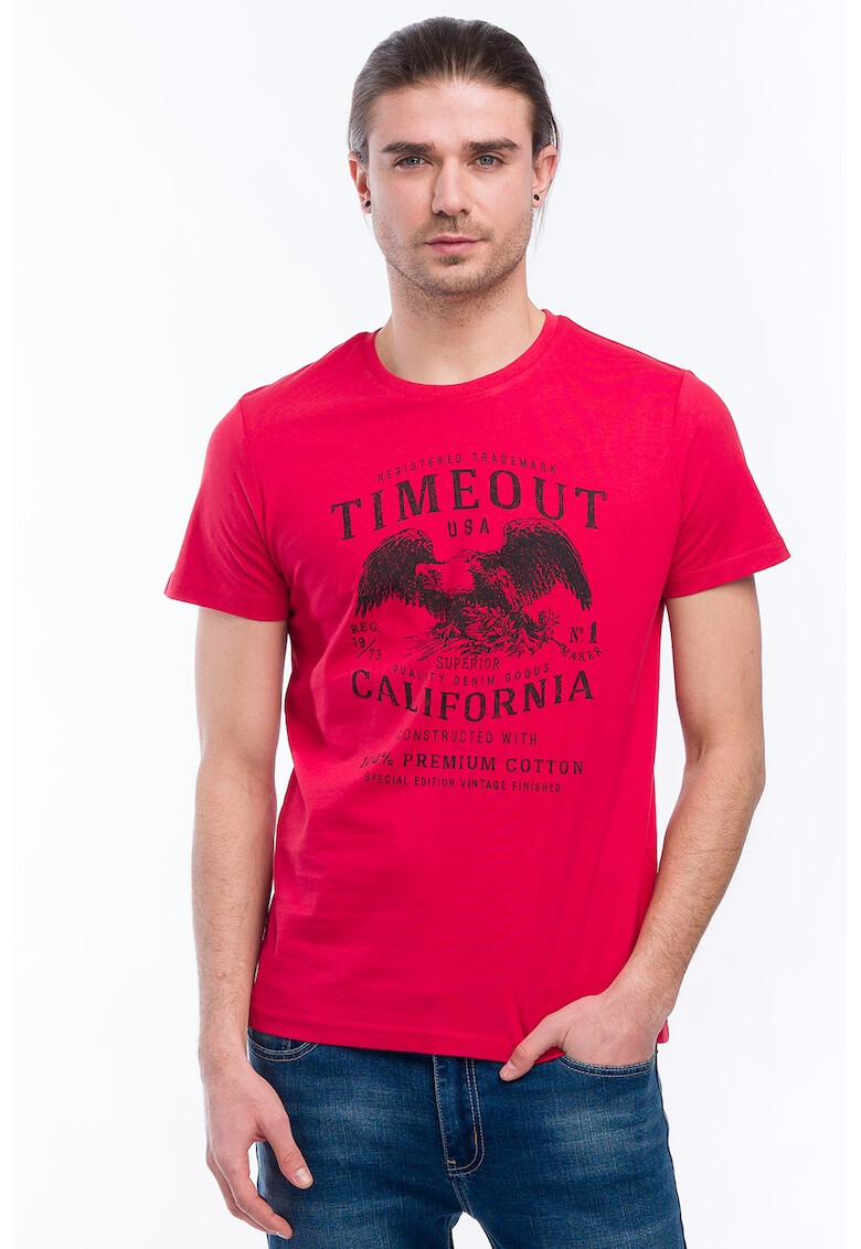 Timeout Tricou de bumbac cu imprimeu - Pled.ro