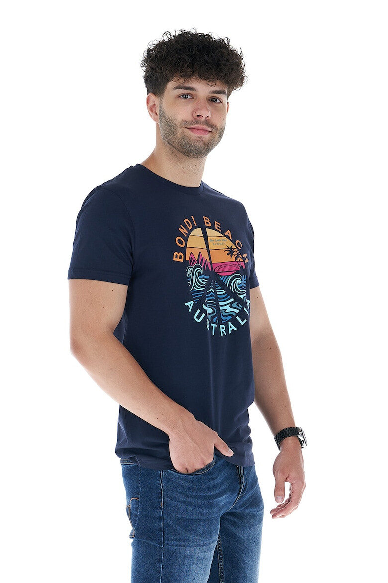 Timeout Tricou de bumbac cu imprimeu grafic - Pled.ro