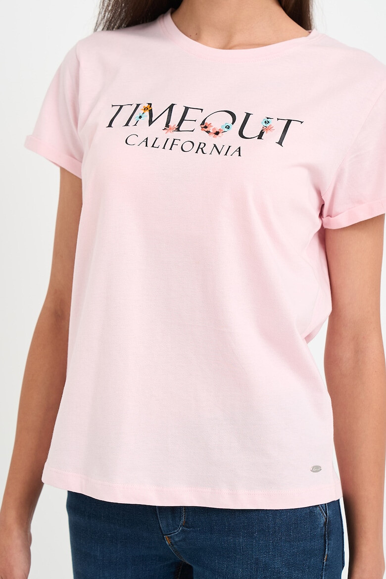 Timeout Tricou de bumbac cu imprimeu logo - Pled.ro